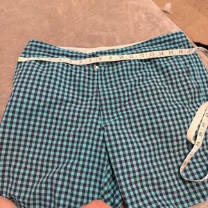 Bonobos Mens Swim Trunks 7” Inseam‎ Blue Gingham Check Board Shorts Size 32